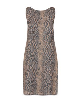 Snakeskin Print Shift Dress