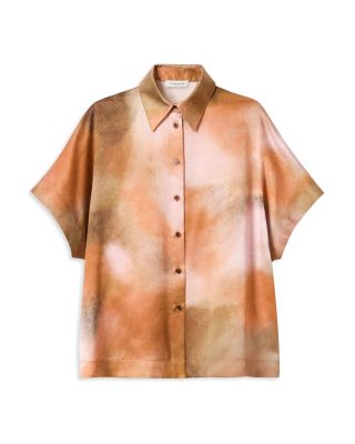 Oversized Silk Dolman Sleeve Top