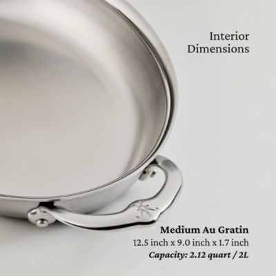 Provisions Medium Clad Stainless Steel Oval Au Gratin