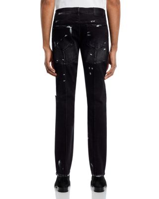 Distressed Skinny Jeans in Distressed Charcoal