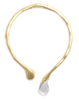 Alexis Bittar Liquid Lucite Sprout Collar Necklace, 15.5