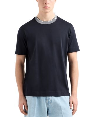 Emporio Armani - Two Tone Jacquard Collar Tee