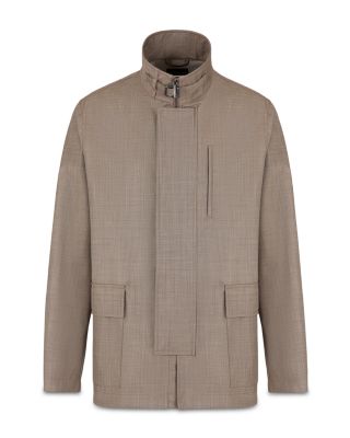 Silky Finish Buckle Closure Wool Coat