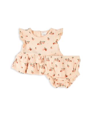 FIRSTS by petit lem - Girls' Agrumes Print Ribbed Top & Bloomer Set - Baby