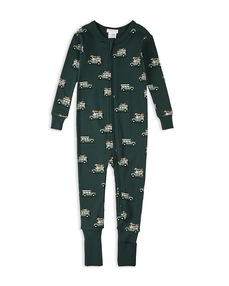 FIRSTS BY PETIT LEM FIRSTS BY PETIT LEM UNISEX SAFARI SUV PRINT CONVERTIBLE SLEEPER PAJAMA COVERALL - BABY