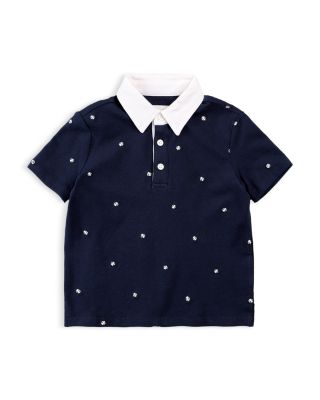 Miles The Label - Boys' Embroidered Tennis Balls Pique Polo - Little Kid