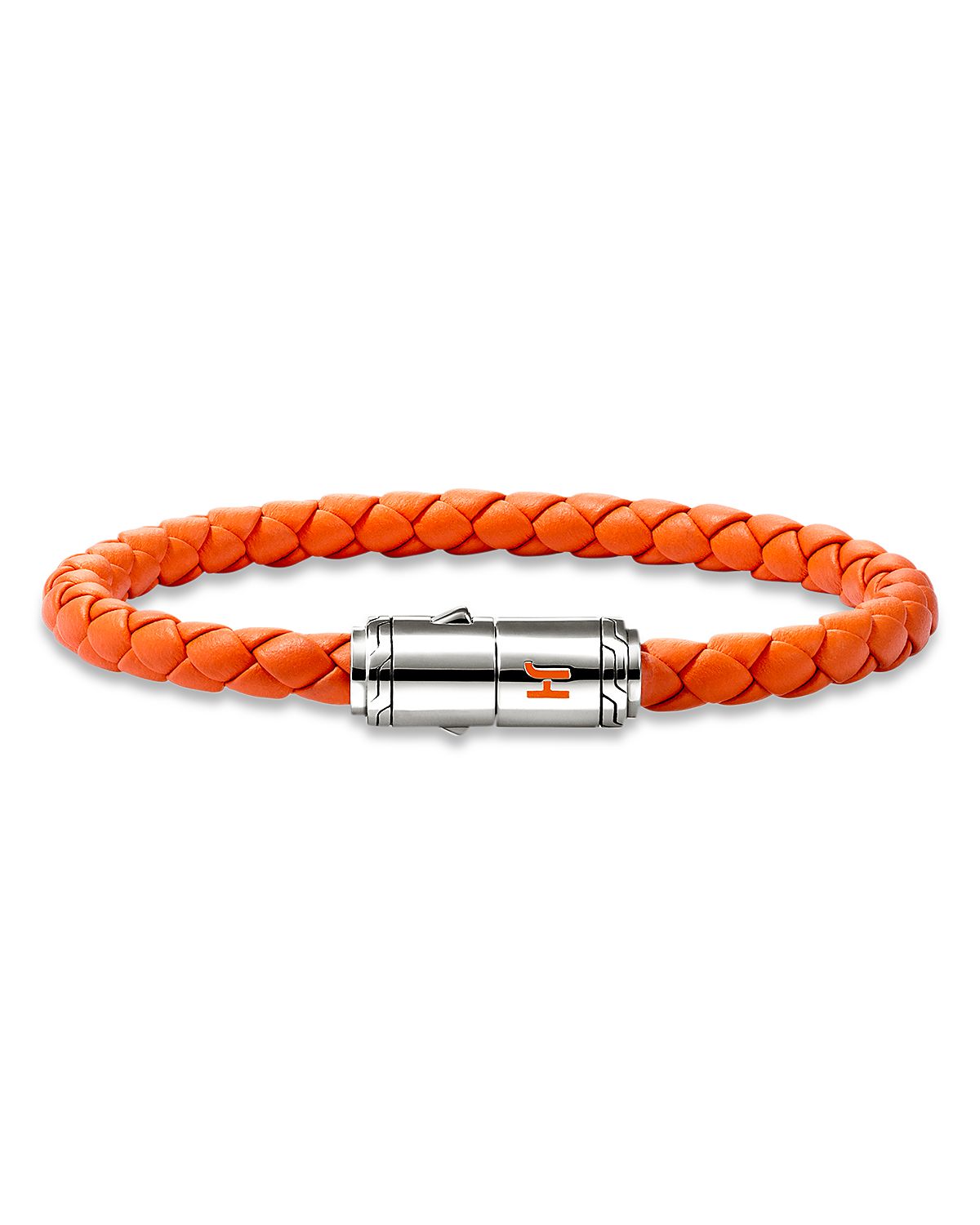 John Hardy Men's Sterling Silver Woven Leather Bracelet