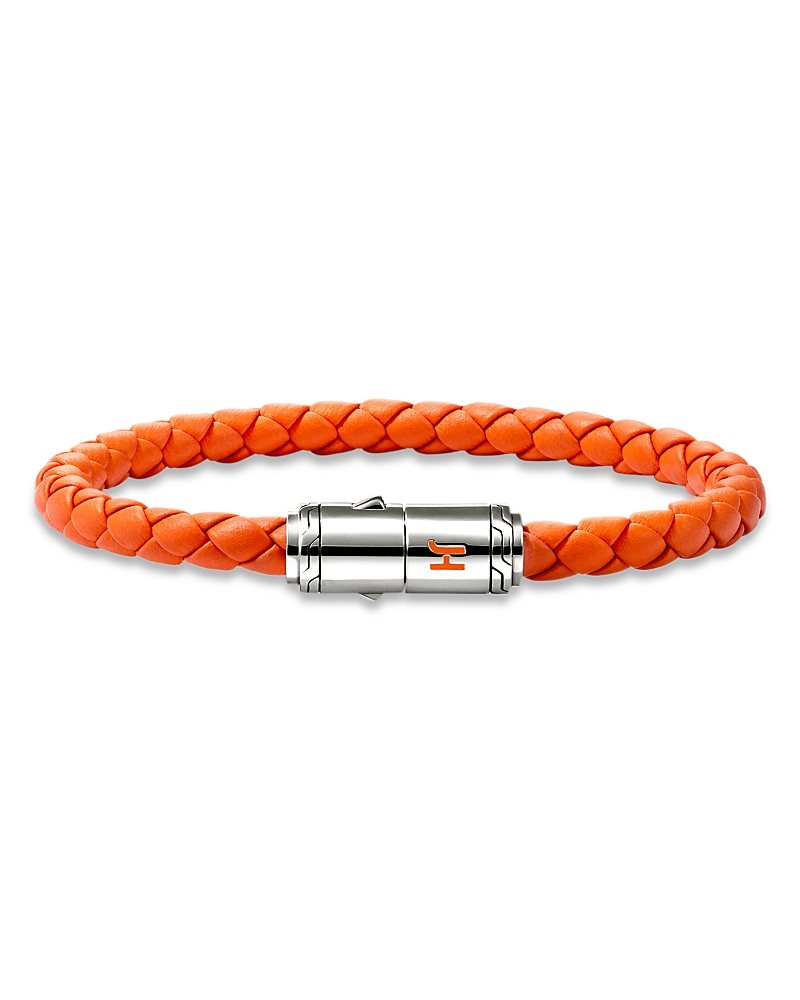John Hardy Men's Sterling Silver Woven Leather Bracelet