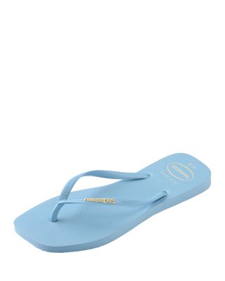 Women's Slim Square Logo Flip-Flops