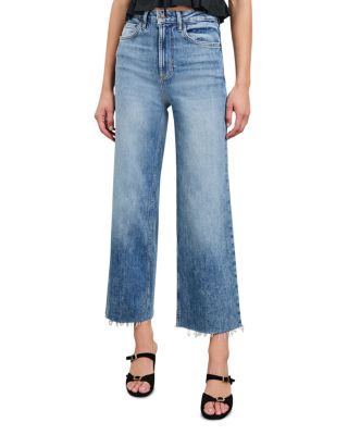 Getty High Rise Wide Leg Cropped Jeans in Tradewind