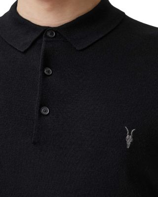 Mode Regular Fit Merino Wool Long Sleeve Polo Sweater