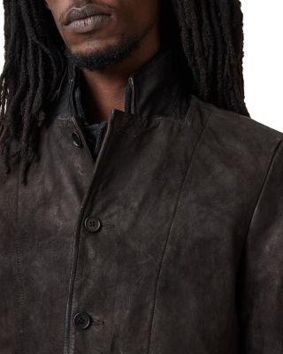 Survey Layered Leather Blazer