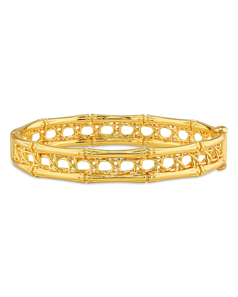 Capucine De Wulf Veranda Caning Bangle Bracelet in 18K Gold Plated
