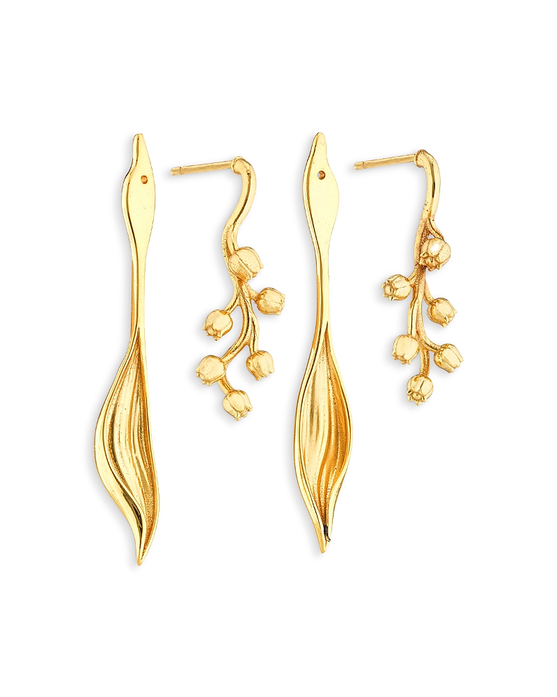 Capucine De Wulf Lily Of The Valley Convertible Earrings In Gold