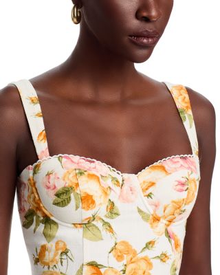 Floral Print Bustier Top - Exclusive