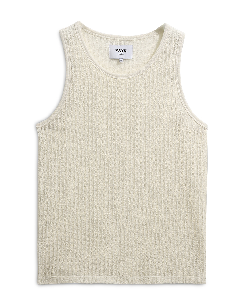 Wax London Prim Jersey Lace Tank Top In Ecru