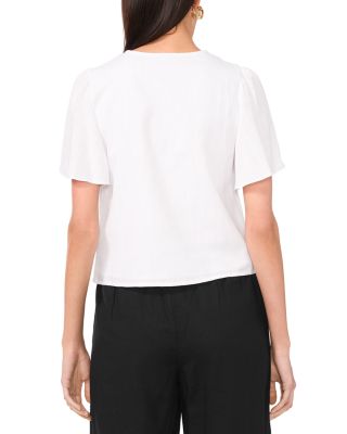 Short Sleeve Tie Front Top