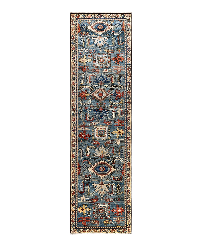 Bloomingdale's Serapi M1945 Runner Area Rug, 2'7 X 9'8 In Light/blue