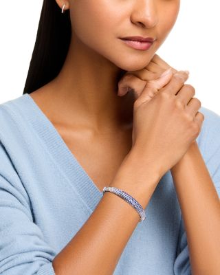 Sapphire Ombr&eacute; Bangle Bracelet in 14K White Gold