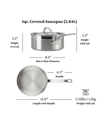 ProBond&amp;reg; Forged 3-Quart Professional Clad Stainless Steel Saucepan with Lid