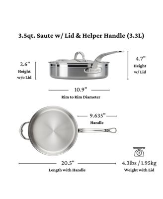ProBond&reg; Forged 3.5-Quart Professional Clad Stainless Steel Saut&eacute; Pan with Lid