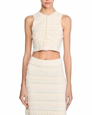 Sandro - Crochet Top