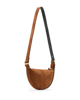 Halfmoon Suede Crossbody Bag