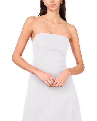 Strapless Smocking Panel Dress