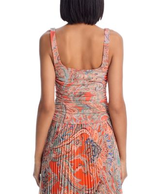 Rasha Shirred Tank & Torin Pleated Maxi Skirt