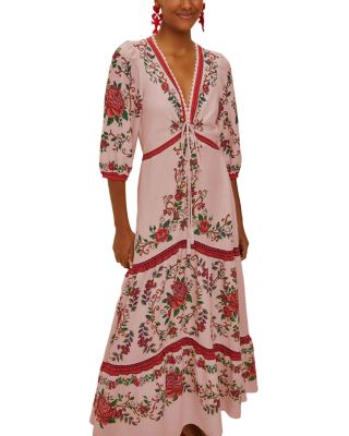 Flower Tapestry Maxi Dress