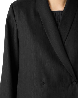 Linen & Silk Shawl Collar Jacket