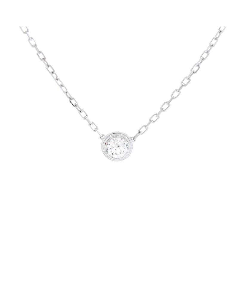 Pre-owned Pre-owned Cartier Cartier Cartier D'amour Pendant Necklace 18k White Gold With Diamond