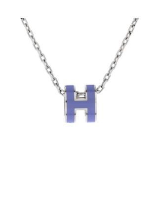 Pre-Owned HERMÈS - Mini Pop H Pendant Chain Necklace Metal and Enamel