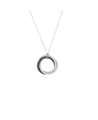 Pre-Owned Cartier - Small Trinity Pendant Necklace 18K White Gold with Diamonds and Ceramic