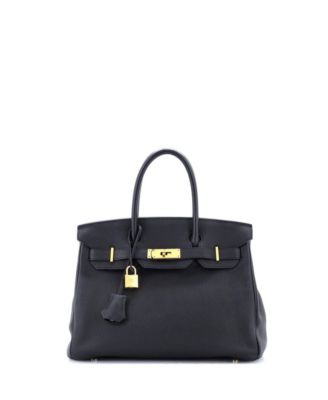 Pre-Owned HERMÈS - Birkin 30 Handbag Black Togo with Gold Hardware