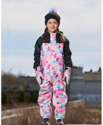 Girls' Printed Butterflies Mid-Season One-Piece Outerwear- Little Kid