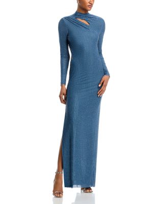 Self-Portrait - Rhinestone Gathered Maxi Dress