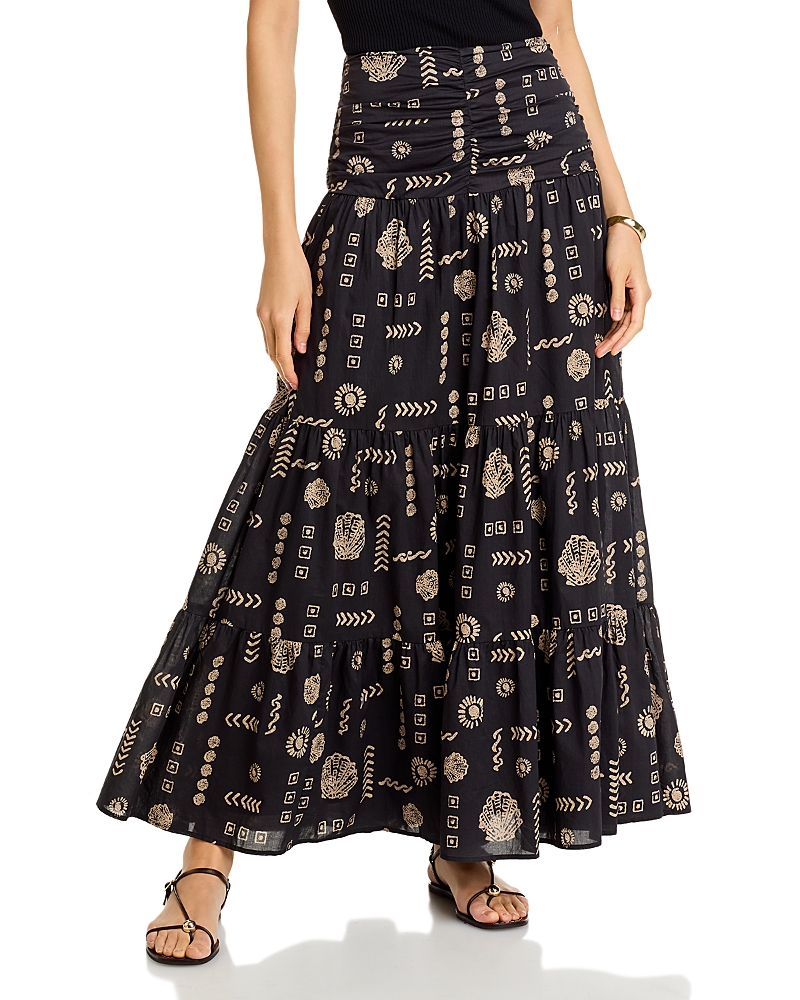 Rails Agatha Floral Tiered Cotton Maxi Skirt