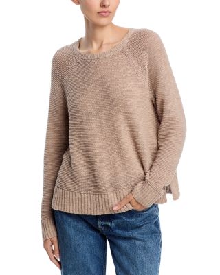 Linen Cotton Slub Raglan Sleeve Sweater