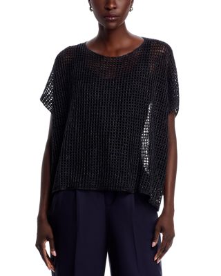 Eileen Fisher - Bateau Neck Cap Sleeve Sweater