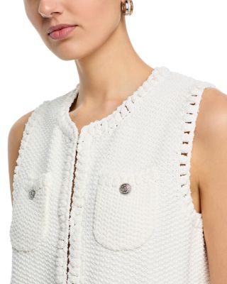 Bethany Crocheted Sleeveless Sweater