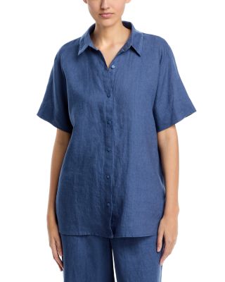 Eileen Fisher - Short Sleeve Linen Long Shirt