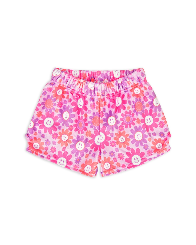 Iscream Girls' Groovy Smiles Plush Shorts - Little Kid, Big Kid In Multi