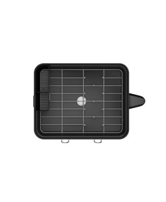 Compact Steel Frame Dish Drying Rack with Swivel Spout Drain