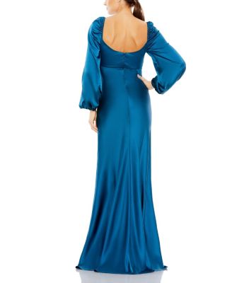 Sweetheart Neckline Puff Sleeve Gown