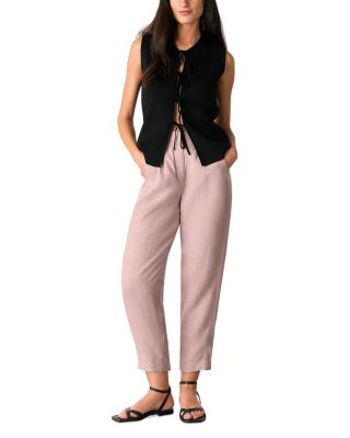 Linen Barrel Leg Pants