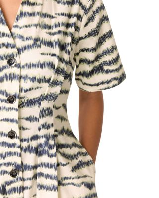 Feathered Tiger Midi Dress