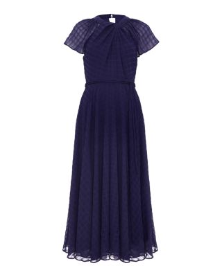 【Phase Eight】Gwen プリーツ ネイビー フレア ミディ ドレス Phase Eight Gwen Textured Dress | Bloomingdale's