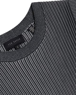 Lilyo Textured Striped Flippy Skirt Dress