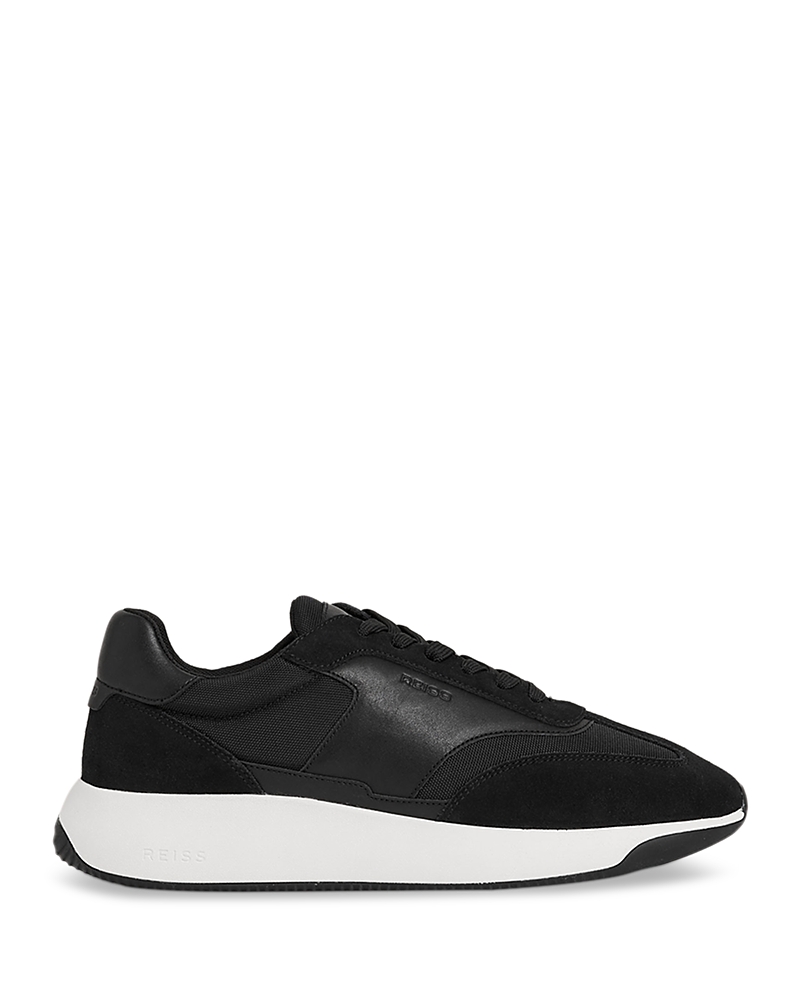 Reiss Emmett Lightweight Running Sneakers In Black